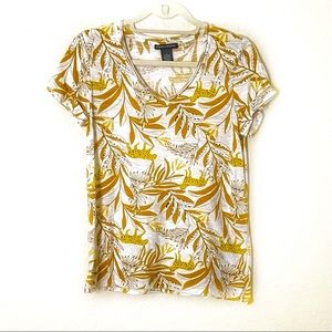 Chelsea & Theodore Short Sleeve V-Neck Top, Size S